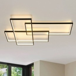 Designer Touch Decorative Modern Comtemporary Alumilium Painting Ceiling Light Flush Mount Wall Light with Remoter Dimmer