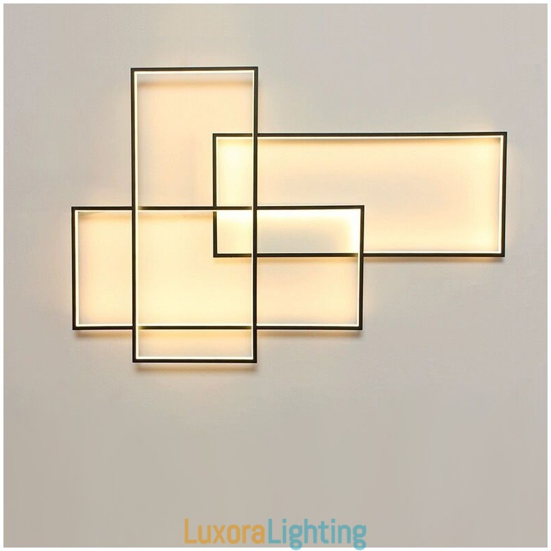 Designer Touch Decorative Modern Comtemporary Alumilium Painting Ceiling Light Flush Mount Wall Light with Remoter Dimmer