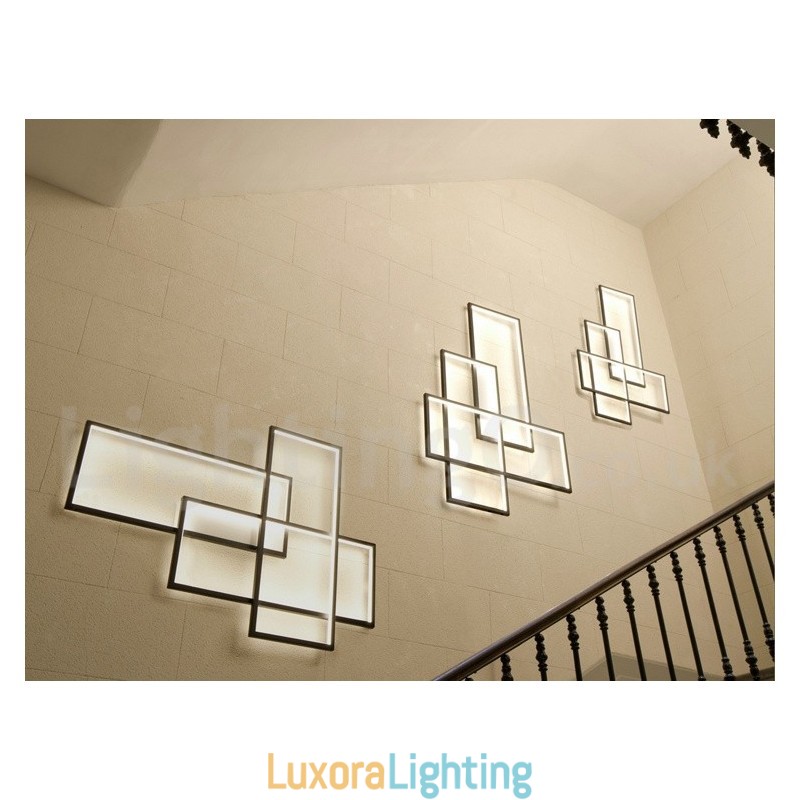 Designer Touch Decorative Modern Comtemporary Alumilium Painting Ceiling Light Flush Mount Wall Light with Remoter Dimmer