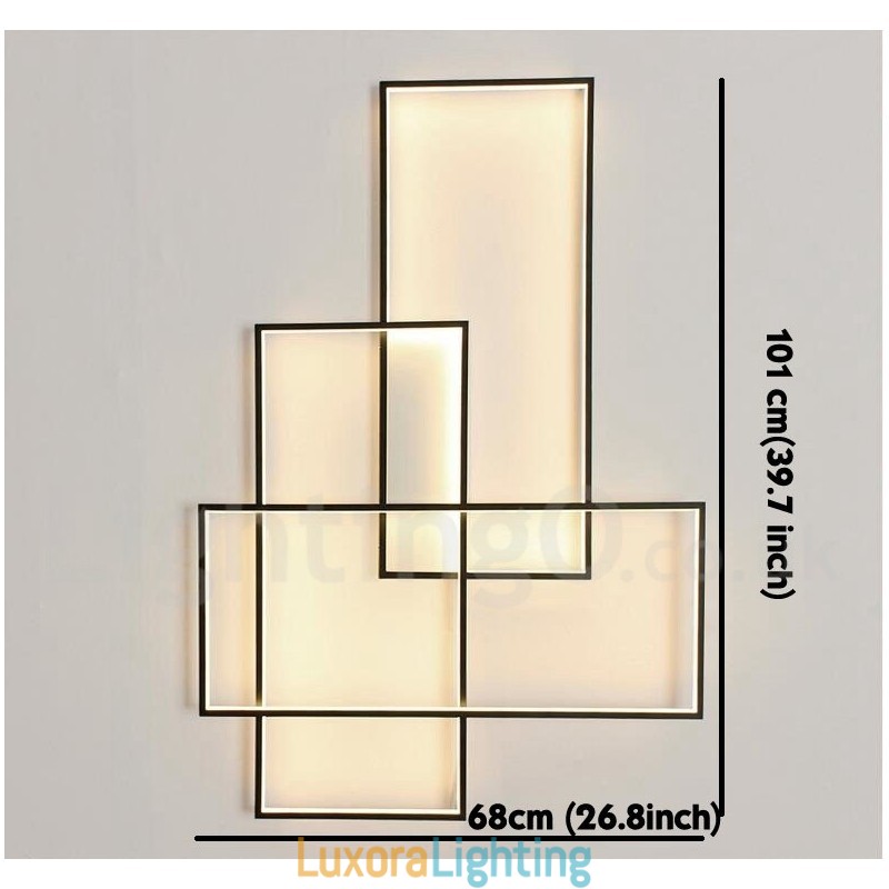 Designer Touch Decorative Modern Comtemporary Alumilium Painting Ceiling Light Flush Mount Wall Light with Remoter Dimmer
