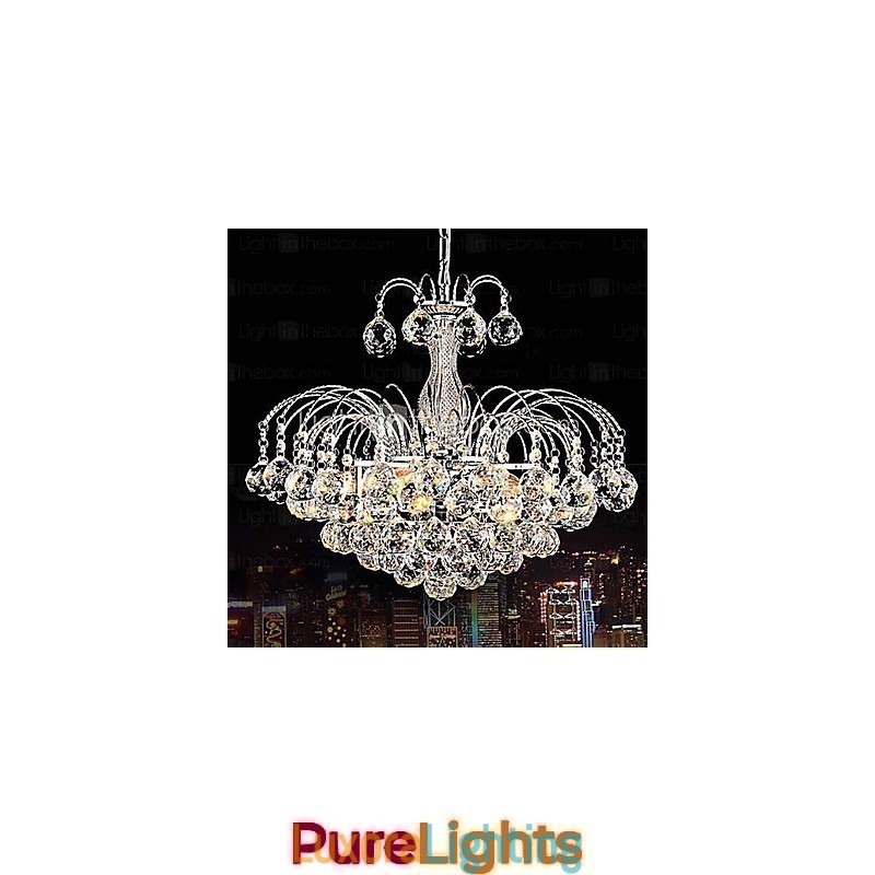 Designer Touch Decorative Pendant Luxury Modern Crystal Living 3 Lights Chandelier