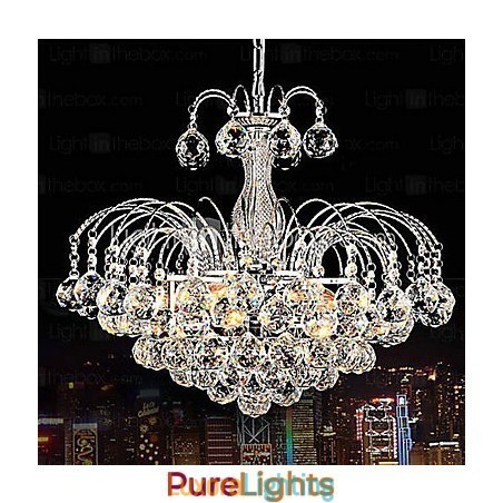 Designer Touch Decorative Pendant Luxury Modern Crystal Living 3 Lights Chandelier