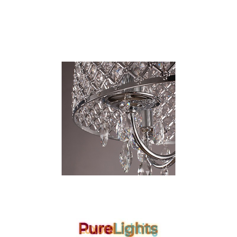 Designer Touch Decorative Traditional Classic Crystal Chrome Metal Chandelier