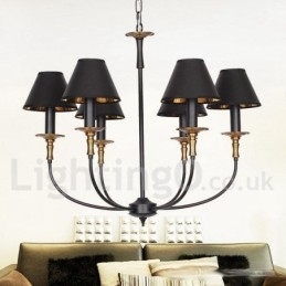 Designer Touch Decorative 6 Light Rustic Retro Contemporary Candle Style Chandelier