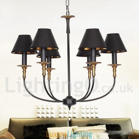 Designer Touch Decorative 6 Light Rustic Retro Contemporary Candle Style Chandelier