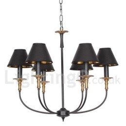 Designer Touch Decorative 6 Light Rustic Retro Contemporary Candle Style Chandelier