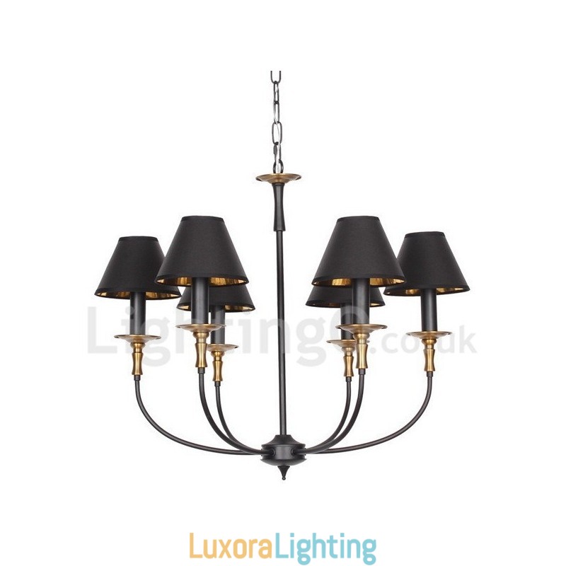 Designer Touch Decorative 6 Light Rustic Retro Contemporary Candle Style Chandelier