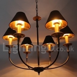 Designer Touch Decorative 6 Light Rustic Retro Contemporary Candle Style Chandelier