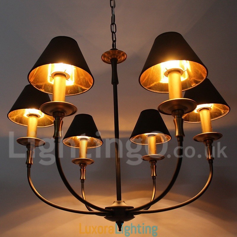 Designer Touch Decorative 6 Light Rustic Retro Contemporary Candle Style Chandelier