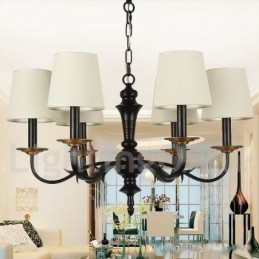 Designer Touch Decorative 6 Light Rustic Retro Candle Style Chandelier