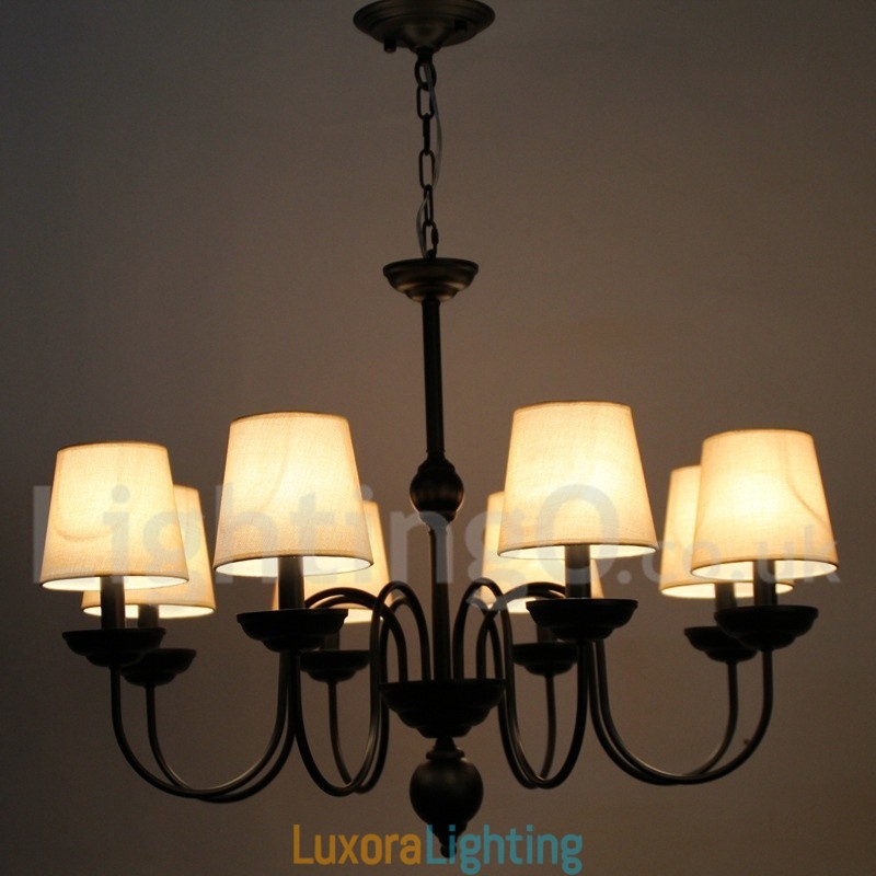 Designer Touch Decorative 8 Light Rustic Retro Contemporary Candle Style Chandelier