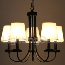 Designer Touch Decorative 5 Light Retro Contemporary Black Candle Style Chandelier