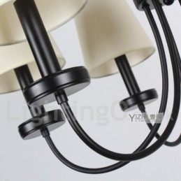 Designer Touch Decorative 5 Light Retro Contemporary Black Candle Style Chandelier