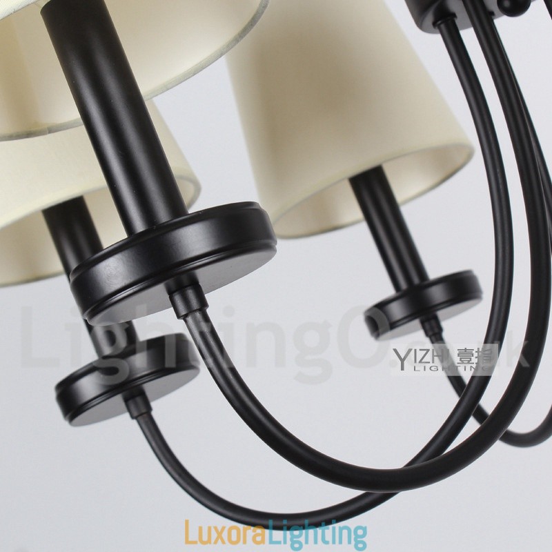 Designer Touch Decorative 5 Light Retro Contemporary Black Candle Style Chandelier
