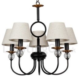 Designer Touch Decorative 5 Light Rustic Retro Black Mediterranean Style Contemporary Candle Style Chandelier