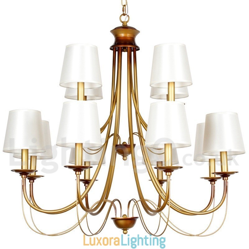 Designer Touch Decorative 12 Light Rustic Mediterranean Style Modern Contemporary Candle Style Chandelier