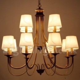 Designer Touch Decorative 12 Light Rustic Mediterranean Style Modern Contemporary Candle Style Chandelier