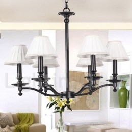 Designer Touch Decorative 6 Light Retro Rustic Candle Style Chandelier