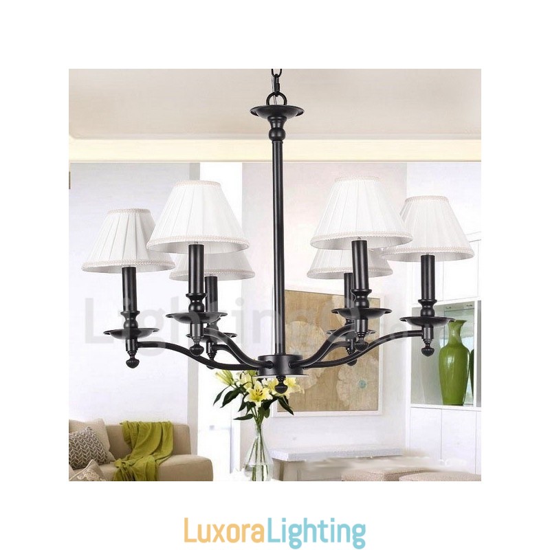 Designer Touch Decorative 6 Light Retro Rustic Candle Style Chandelier