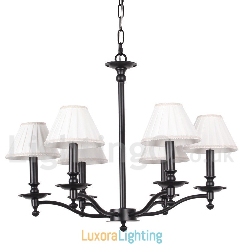 Designer Touch Decorative 6 Light Retro Rustic Candle Style Chandelier