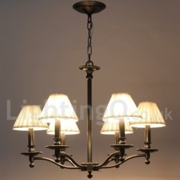 Designer Touch Decorative 6 Light Retro Rustic Candle Style Chandelier
