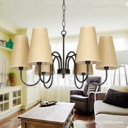 Designer Touch Decorative 6 Light Retro Contemporary Candle Style Chandelier
