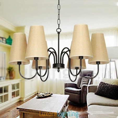 Designer Touch Decorative 6 Light Retro Contemporary Candle Style Chandelier
