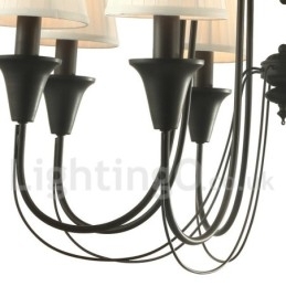 Designer Touch Decorative 8 Light Black Retro Candle Style Chandelier