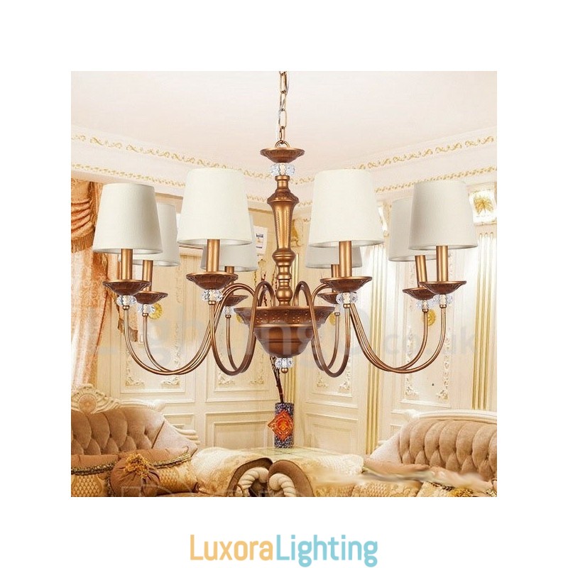 Designer Touch Decorative 8 Light Retro Candle Style Chandelier