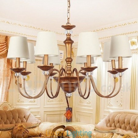 Designer Touch Decorative 8 Light Retro Candle Style Chandelier