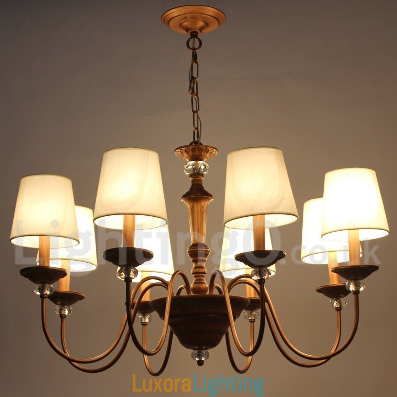 Designer Touch Decorative 8 Light Retro Candle Style Chandelier