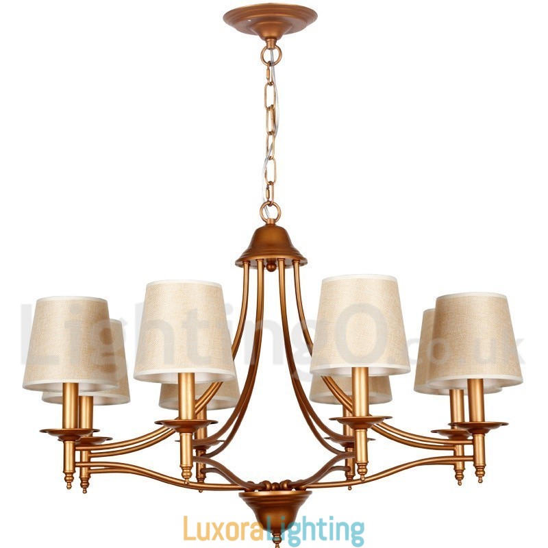 Designer Touch Decorative 8 Light Rustic Retro Mediterranean Style Candle Style Chandelier