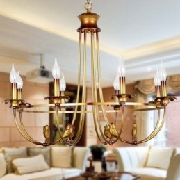 Designer Touch Decorative 8 Light Rustic Retro Candle Style Chandelier