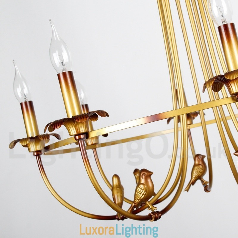 Designer Touch Decorative 8 Light Rustic Retro Candle Style Chandelier