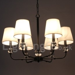 Designer Touch Decorative 6 Light Rustic Retro Contemporary Candle Style Chandelier
