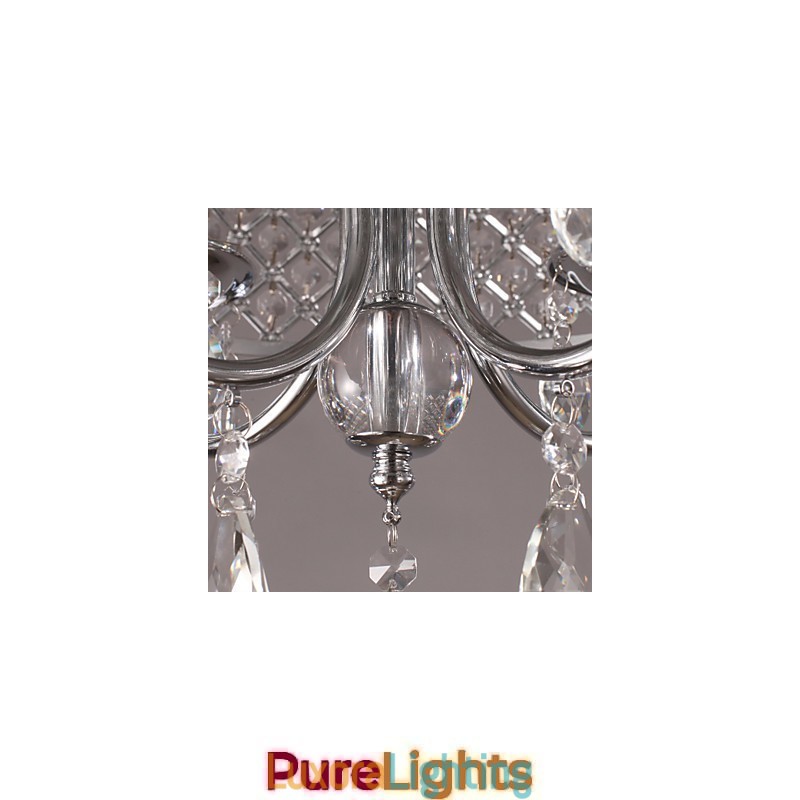 Designer Touch Decorative Traditional Classic Crystal Chrome Metal Chandelier