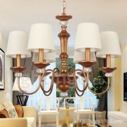 Designer Touch Decorative 6 Light Rustic Black Retro Candle Style Chandelier