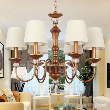 Designer Touch Decorative 6 Light Rustic Black Retro Candle Style Chandelier