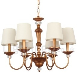 Designer Touch Decorative 6 Light Rustic Black Retro Candle Style Chandelier