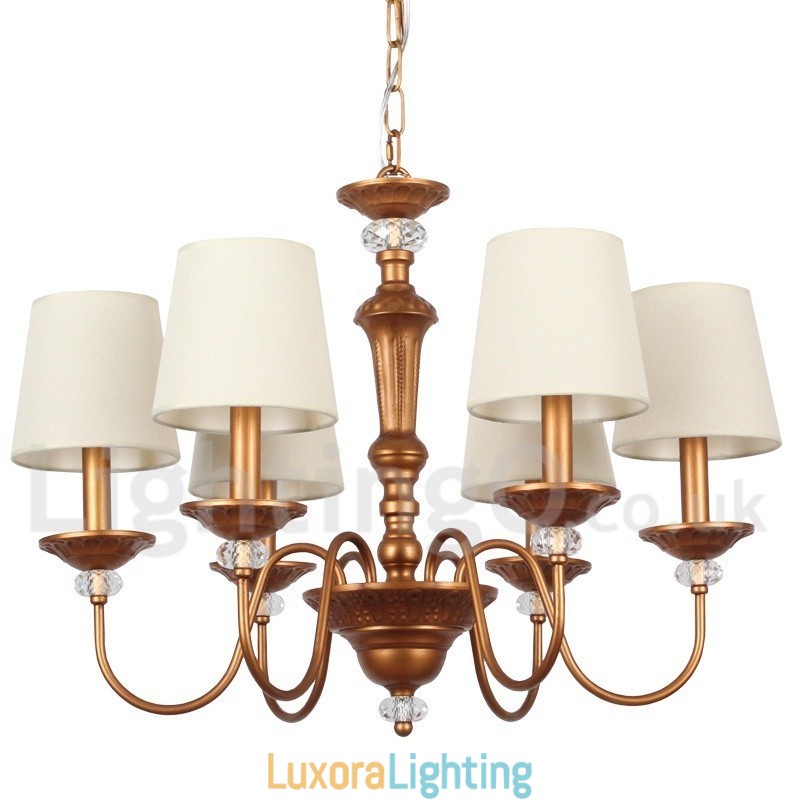 Designer Touch Decorative 6 Light Rustic Black Retro Candle Style Chandelier