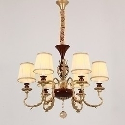 Designer Touch Decorative Crystal Chandelier 6 Lights Fashion Painting Metal