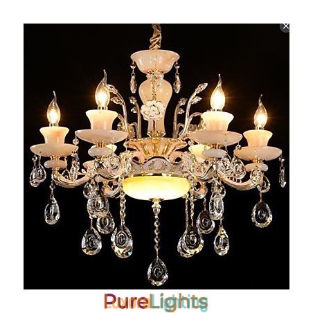 Designer Touch Decorative European Style Pendant Zinc Alloy Imitation Jade Crystal Pendant