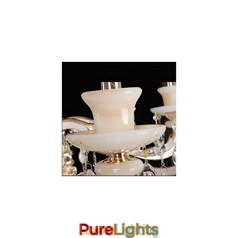 Designer Touch Decorative European Style Pendant Zinc Alloy Imitation Jade Crystal Pendant