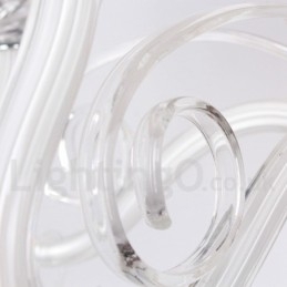 Designer Touch Decorative 8 Light White Contemporary K9 Crystal Candle Style Chandelier