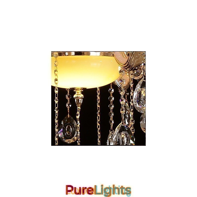 Designer Touch Decorative European Style Pendant Zinc Alloy Imitation Jade Crystal Pendant