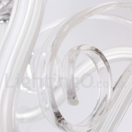 Designer Touch Decorative 5 Light White Contemporary K9 Crystal Candle Style Chandelier