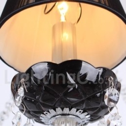 Designer Touch Decorative 8 Light Contemporary Black Brushed K9 Crystal Candle Style Chandelier
