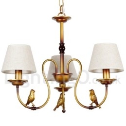 Designer Touch Decorative 3 Light Modern Contemporary Rustic Retro Candle Style Chandelier