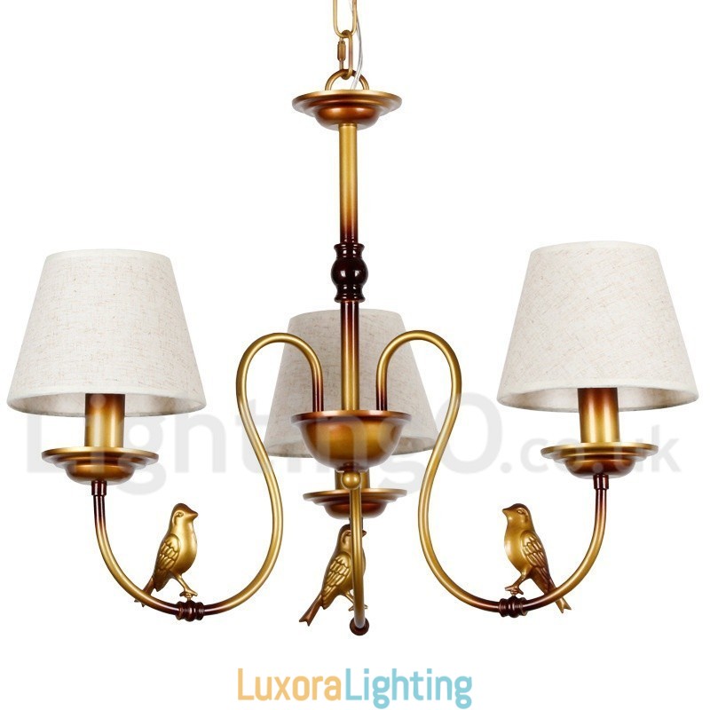 Designer Touch Decorative 3 Light Modern Contemporary Rustic Retro Candle Style Chandelier