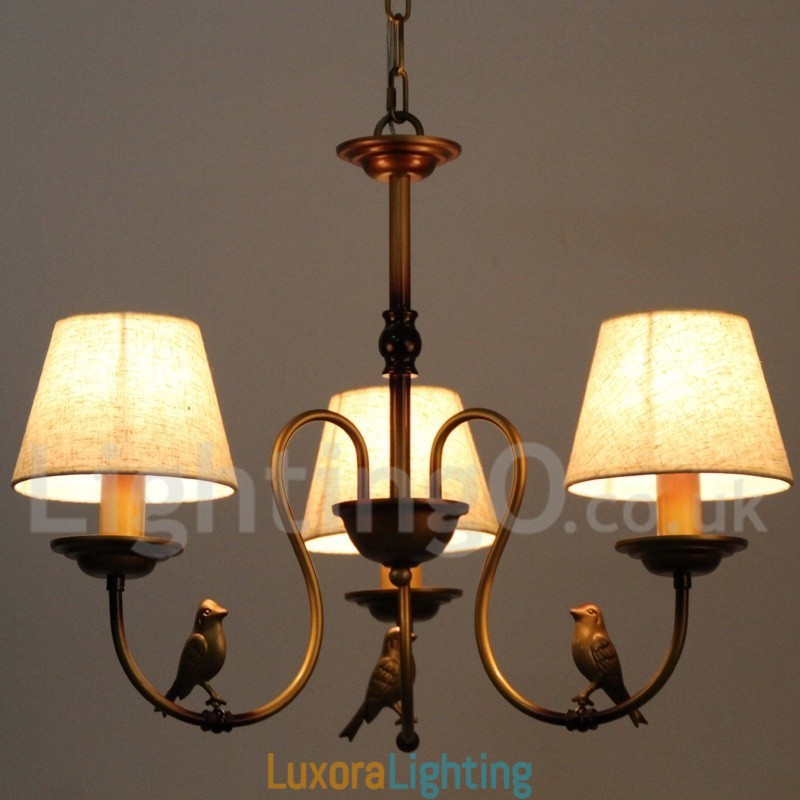 Designer Touch Decorative 3 Light Modern Contemporary Rustic Retro Candle Style Chandelier